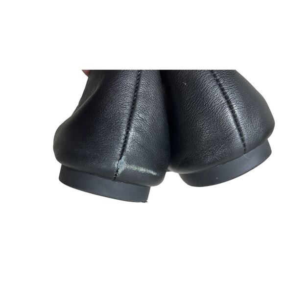 Empress Women's Size EU 42 US 10 Square Toe Ballet Flat Black Leather Slip On - Picture 9 of 9